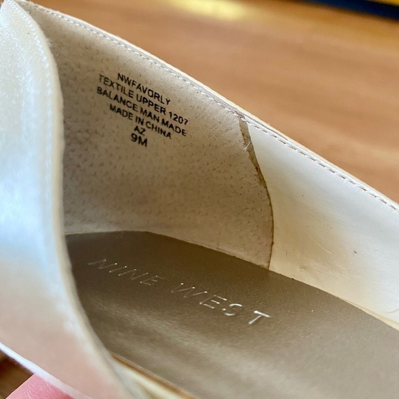 Nine West New Favorly Bridal Kitten Heel Satin Dress Sandals Women’s 9 NWT - Picture 6 of 15